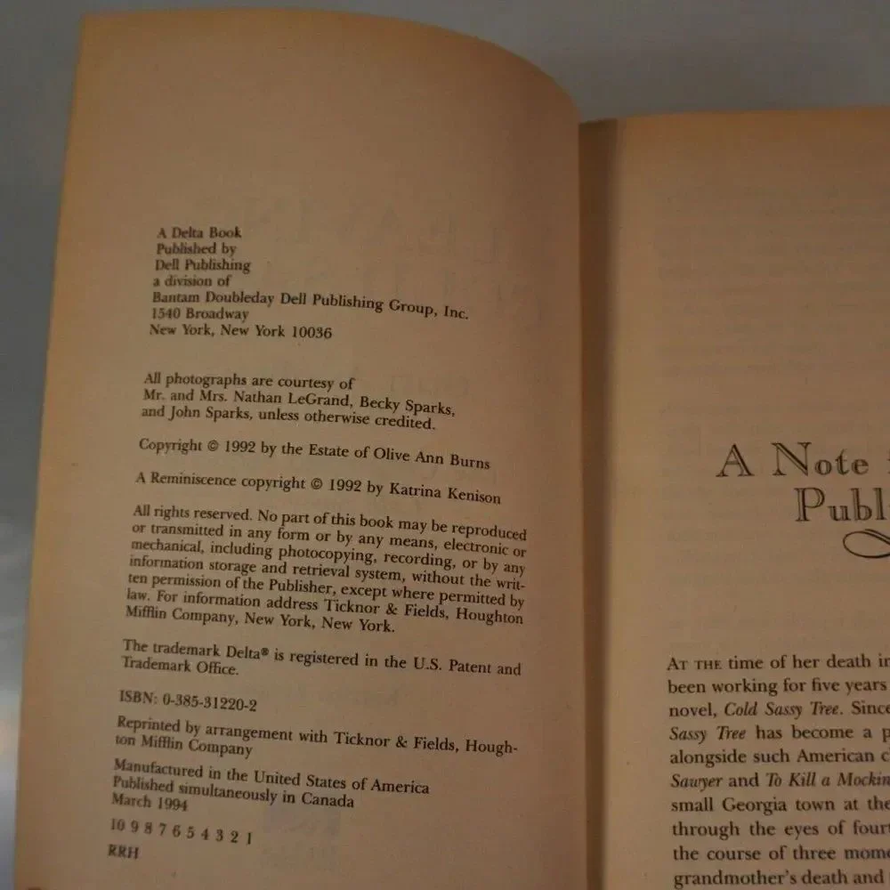 Leaving Cold Sassy The Unfinished Sequel to Cold Sassy by Olive Ann Burns 1992